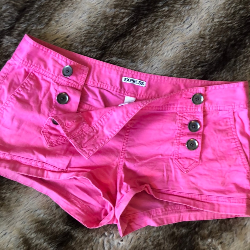 Express button up shorts